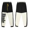 designer tech polaire RHUDE pantalon en nylon hip hop tendance grippe couleur coutures contrastées sport décontracté leggings lâches hommes streetwear Jogger pantalons de survêtement