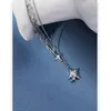 Pendant Necklaces Eetit Exquisite Inlaid Zircon North Star Double Layer Overlay Chain Necklace Silver Color Metal Charm Jewelry For Women