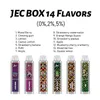 Ny Original Jec Box Bar 6600 7000 9000 Puffs engångsuppladdningsbar mesh -spiral E Cigaretter Pen Pod 12 Flavors tillgängliga Mesh Coil RGB Glowing Light Vapes Device