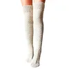 Chaussettes Lolita tricotées longues pour femmes, bas d'hiver Harajuku, Sexy, thermique, cuisses hautes