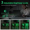 3D LED Wall Clock Digital Alarm Clocks Home Living Room Office Table Desk Night Clock