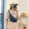 Evening Bags Denim Crossbody Sling Bags Women Vintage Personalization Street Sports Fanny Packs Stylish Versatile Ladies Zipper Chest Bag Dom J230419