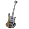 Guitarra baixa elétrica de cor de madeira natural de 4 cordas com hardware cromado oferta logotipo/cor personalizada