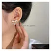 Stud Fashion Zircon Tassel Pearl Ear Cuff Earrings For Women Korean Style Delicate New Jewelry Wholesale Drop Delivery Jewelr Dhgarden Otvkf