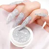 Nail Art Decorations 1 Set Ornament Stylish Shining Glitter Powder With Sponge Stick Widely Application Luxury