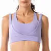 Strój jogi Shinbene High Support Zamknięcie Sport Bras Top Women Push Up Plus Size podwójne paski fitness Tops S-XXL