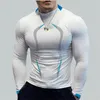 Men's T Shirts High Quality 5 Color Men Running T Quick Dry long sleeves Fitness Training Exercise Clothes Gym Sport Tops 230419