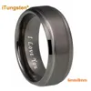 Bandringe iTungsten 6 mm 8 mm Wolframcarbid-Ring für Männer und Frauen, Verlobung, Ehering, trendiger Schmuck, „I Love You“-Gravur, bequeme Passform, 231118