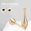 Vaser Vase Flower Brass Mini Decorative Arrangement Pot Holder Decoration Gold Ornament Copper Terrarium Table Metal Centerpiece