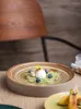 プレートクリエイティブキルンは粗い陶器プレートラウンドセラミックディナー家庭用寿司キッチンの食器7-8インチになります