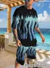 Survêtements pour hommes Été Tentacule Imprimer Survêtement Hommes Horreur Vêtements Cthulhu Mythos Tshirt Ensemble Vintage Vêtements Plage Vacances Tenues 230420