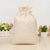 Bolsas de almacenamiento 10 unids Bolsa de algodón Malla de regalo reutilizable para frutas vegetales Rejilla de cordón lavable 30 40 cm