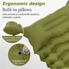 Outdoor Pads Double Sleeping Pad for Camping Self-Inflating Mat Sleeping Mattress with Pillow for Hiking Outdoor 2 Persons Travel Bed Air Mat 230419