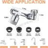 Andere kranen douchen Accs 1080 ° rotatie beluchter splash dubbele modus keukenkraan verlengen watermondstuk 22/24 mm adapter bubbler robotachtige arm 230419