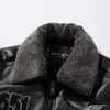 Men's Leather Faux Leather Men Autumn Jacket Bomber Biker Zipper Motorcycle Faux Fur Coat Male Fleece Pilot Vintage Black Brown Pu Leather Jacket Winter 231118