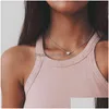 Hanger Kettingen Vrouwen Chocker Goud/Sier Kleur Ketting Ster Hart Choker Ketting Sieraden Collana Kolye Bijoux Collares Mujer Dhgarden Otrs8