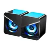 Combination Speakers V116 Mini Computer Speaker USB Wired 3D 4D Stereo Sound Surround Loudspeaker LED Light For PC Laptop Desktop Smartphone