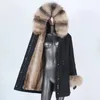 Women's Fur Faux Fashion Waterproof Long Parka Real Coat Winter Jacket Women Natural Collar Hooded Cuffs Thick Warm Detachable 231120