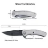 Stonewashed Blade EDC KS 3490 Карманный складной нож для мужчин Тактические ножи Походная охота Резак для фруктов Снаряжение для кемпинга 555