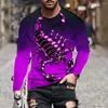 Homens camisetas Moda Escorpião 3D Impressão Camisetas Homens Mulher Camisa de Manga Comprida Streetwear Oversized Harajuku Pullovers Crianças Tees Top