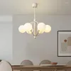 Ljuskronor nordisk ledande ljuskrona för köket sovrum matsal modern koppar glas boll tak hänge lampa hängande belysning 2023