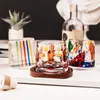 Vinglas med kreativ roterande kristall whisky 10 oz personliga lowball bar tumlar för att dricka bourbon whisky cocktails