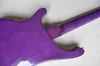 Guitare basse électrique à corps violet à 4 cordes, avec dessus en érable flammé, offre Logo/couleur personnalisée