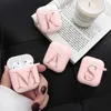 Hörlurstillbehör Lyxiga rosguldbrev M K Pink Airpods Fall för AirPods Pro 3 2 1 Pro Pink Wireless Bluetooth Earphone Box Cute Cover Funna J230420