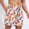 Shorts pour hommes Summer Beach Style Print Man Running Gym Fitness Bodybuilding Training Quick Dry Men Jogging Sports 2 In 1 Bottoms