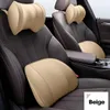 Coprivolante 2 confezioni Cuscino di supporto per schienale per auto con cinturino regolabile in cotone memory beige