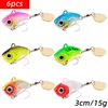 6pcs girando metal vibração isca de vibração Spinner Spoon Lures de pesca 5g 10g 20g gabaritos trutas pesca de inverno isca dura