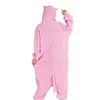 Women's Sleepwear Pig Cartoon Pajamas Polar Fleece Long Sleeved Couple Autumn And Winter Homewear