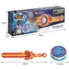 4d Beyblades Nado 6 Standardpaket Blazing War Bear Glowing Metal Spinning Top Gyro med Monster Icon Sword er Anime Kid Toy 231120