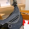 vintage pea bags crossbody bag designer bag luxury bag Women chain Shoulder Bags Fashion Classic Denim handbag 231215