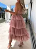 New Casual Dresses Women Cake Dress Zipper Strapless Lace-Up Solid Summer Party 2024 Sexy Sleeveless Sweet Ladies Streetwear Vestidos