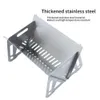 BBQ Tools Accessories Portable Folding BBQ Grill Heating Stoves Multifunction Camping Barbecue Grill Rack Net Firewood Stove Stainless steel BBQ Grill 230419