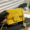 Cute Crossbody Women Mini Shoulder Bag Velvety Quilted Trend Coin Purse Luxury Handbag Classic Flap Designer Wallet Shopping Trip Matelasse Chain Fanny Pack 17CM