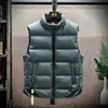 Men's Vests Men's Down Vest Winter Warm White Duck Down Puffy Padded Waistcoat Fashionable Windproof Thick Jacket Outwear Male Clothes 231120