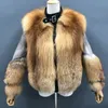 Damen Pelz Faux Luxus Mantel Ankunft Frauen Kurze Echte Rote Jacke Mit Nerz Winter MJFFC26 231118