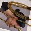Cinturón de cintura de lujo Cinturones de cadena de cintura de mujer Accesorios de ropa de metal de moda de oro antiguo Banda de espera de diseñador