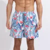 Shorts pour hommes Summer Beach Style Print Man Running Gym Fitness Bodybuilding Training Quick Dry Men Jogging Sports 2 In 1 Bottoms