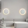 Lámparas de pared Cabecero de dormitorio nórdico Luz circular táctil 110V 220V Moderno minimalista Pasillo Escalera Fondo Lámpara LED