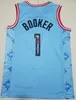 Team Valley Devin Booker Basketball Jersey 1 Man City Bradley Beal 3 Kevin Durant 35 gagné toutes les coutures noir blanc violet orange bleu couleur pur coton haut/bon