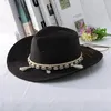 Cappelli da Sboy Nappe a conchiglia Cappello estivo da cowgirl in paglia per donna Uomo Cappellino da spiaggia da sole in tessuto alla moda da cowboy occidentale