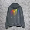 Designer Gradient Splash Paint Print Mehrfarbiger langärmeliger Hoodie Street Loose Pure Cotton für Männer und Frauen Mujj