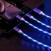 3 w 1 świecący kabel 1,2 mln LED Light Micro USB Kable ładowarki