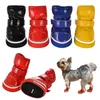 Chaussures de protection pour animaux de compagnie 4pcs / set chiens hiver pluie imperméable chien bottes de neige chiot slip chihuahua yorkie chaussures accessoires 231118