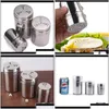 Herb Spice Tools Kitchen Dining Bar Home Garden Drop Delivery 2021 Stainless Steel Sugar Salt Pepper Shaker Jar Cook Connt Seasoning Dhgkz