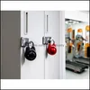 Serrures de porte Combinaison principale Mot de passe directionnel Cadenas Portable Gym School Health Club Sécurité Locker Lock Couleurs assorties Drop Dhu2B