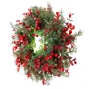 Decorative Flowers Christmas Red Berry Wreath Artificial Garland Fall Decorations Home Delicate Door